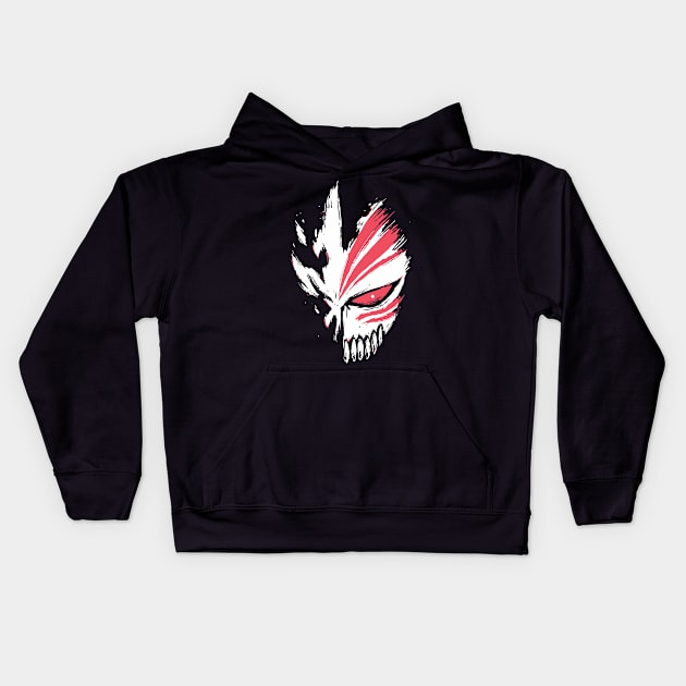 Anime and Manga Bleach Mask Fanart Kids Hoodie by Planet of Tees